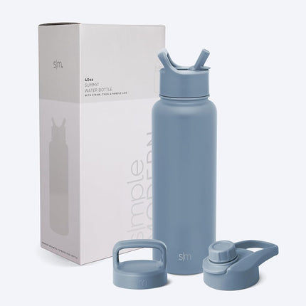 Simple Modern Water Bottle with Straw, Handle, and