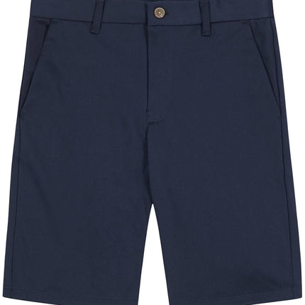 Nautica Big Boys' Uniform Flat Front Twill Short, Navy, Large/16