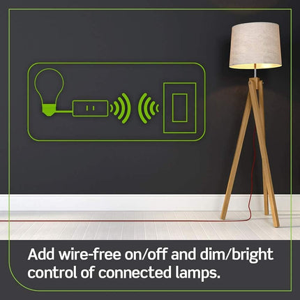 Leviton Decora Smart Dimmer Companion en Cualquier Lugar, Agregue Control de Encendido/Apagado/Atenuación/Intensidad de 3/4/5 Vías sin Cables a los Atenuadores Decora Smart Wi-Fi de 2.ª generación, DAWDC-1RW, Blanco