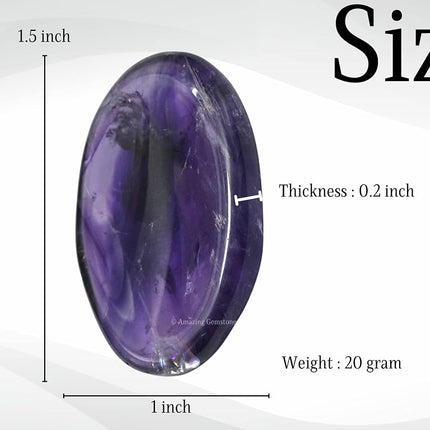 Amazing Gemstone Set of 4 Worry Stone Crystals and Healing Stones - Worry Stones for Stress Relief Gift - Piedra Crystal Fidget for Meditation, Relaxation - Unique Stocking Stuffers & Birthday Gifts