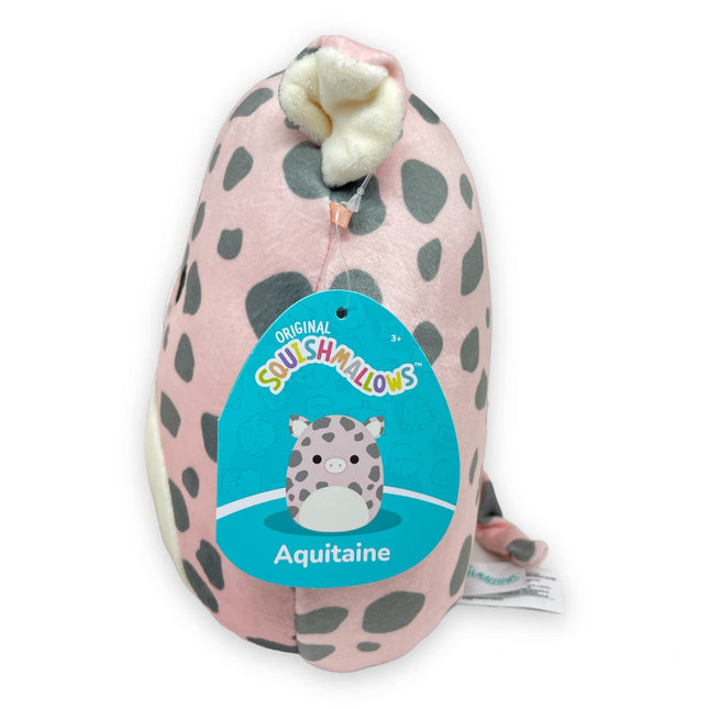 Squishmallow Official Farm Squad Pig Squishy Soft Plush Toy Animals Rare 2022 Release (Aquitaine Pig Pink with Gray Spots) (SQ22-8FAST-UCC)