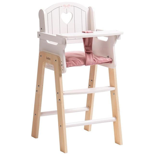 ROBUD Wooden Doll High Chair - Doll Furniture for 