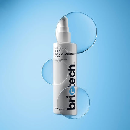 BRIOTECH Pure Hypochlorous Acid Spray and Cleanser, Original Premium HOCl Solution, Topical Spray, Multi-Purpose Cleaner, Family Approved & Pet Friendly, White, 4 Fl Oz (Pack of 1)