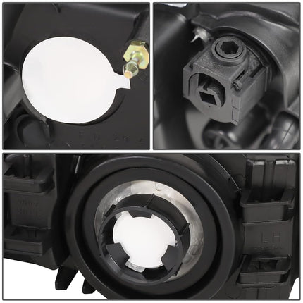 DNA Motoring Smoked clear HL-OH-FM99-SM-CL1 Headlight Assembly (Driver & Passenger Side),Smoke lens/ Clear Corner