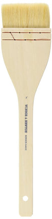 Winsor & Newton Hake Wide Flat Wood Handle Brush-3