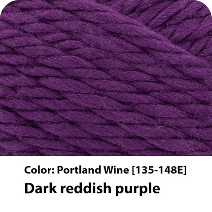 Lion Brand Yarn Hometown Yarn, Bulky Yarn, Yarn for Knitting and Crocheting, 3-Pack, Portland Wine