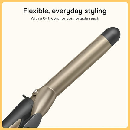 INFINITIPRO BY CONAIR Tourmaline Ceramic 1-inch Curling Iron, 1-inch Digital Curling Iron, 1-inch barrel produces classic curls – for use on short, medium, and long hair