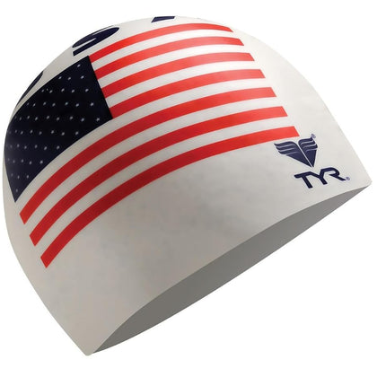 Gorro de natación TYR para hombre, blanco