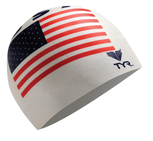 TYR Mens Beanie Swim-caps, White