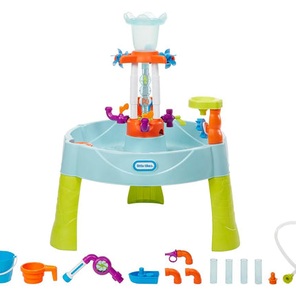 Little Tikes Flowin’ Fun Water Table - Kids’ Outdoor Water Playset with Interchangeable Pipes, Faucets, Tower & Accessories - Encourages Creativity & Sensory Exploration - Ideal for Ages 2 to 5 Years