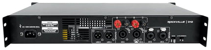 Rockville D12 5000W Peak / 1400W RMS 2-Channel Class D Pro/DJ Amplifier, Perfect for Live Sound, Pro Audio, DJs