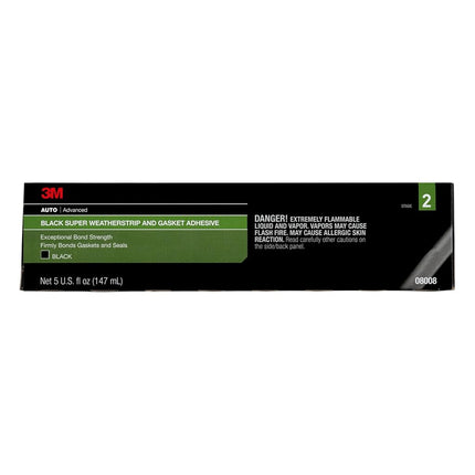 3M 08008 Black Super Weatherstrip Adhesive Tube - 5 oz.