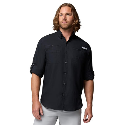 Columbia Men's Plus Tamiami II Long Sleeve Shirt, Black - Large