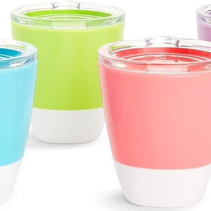 Munchkin RIIMUHIR Splash Toddler Cups with Training Lids, 7 Oz, 4 Pack