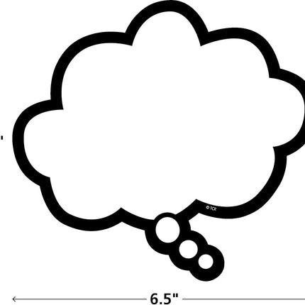Teacher Created Resources Black and White Speech/Thought Bubbles Accents (5592)