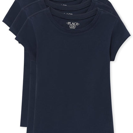 The Children's Place Girls' Short Sleeve T-Shirt, Tidal 3 Pack, X-Large