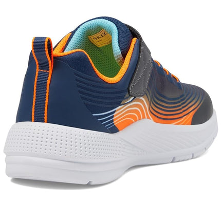Skechers Boys' Microspec Advance Trainer, Navy, 11 UK Child