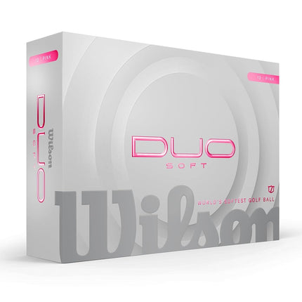 Wilson Duo Soft Golf Balls – Pink, 12-Pack, World's Softest Feel, High-Energy Core, Straighter Flight