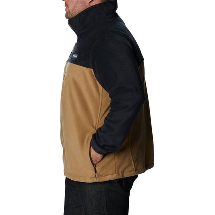 Columbia Men's Steens Mountain Full Zip 2.0 Fleece Jacket, Black/Delta, 3X