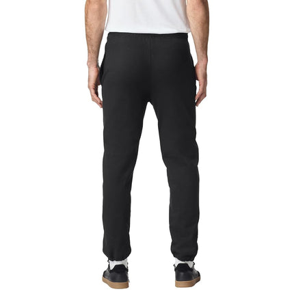 GILDAN Men's Elastic Bottom Sweatpant With Pockets Pants, Black, M UK
