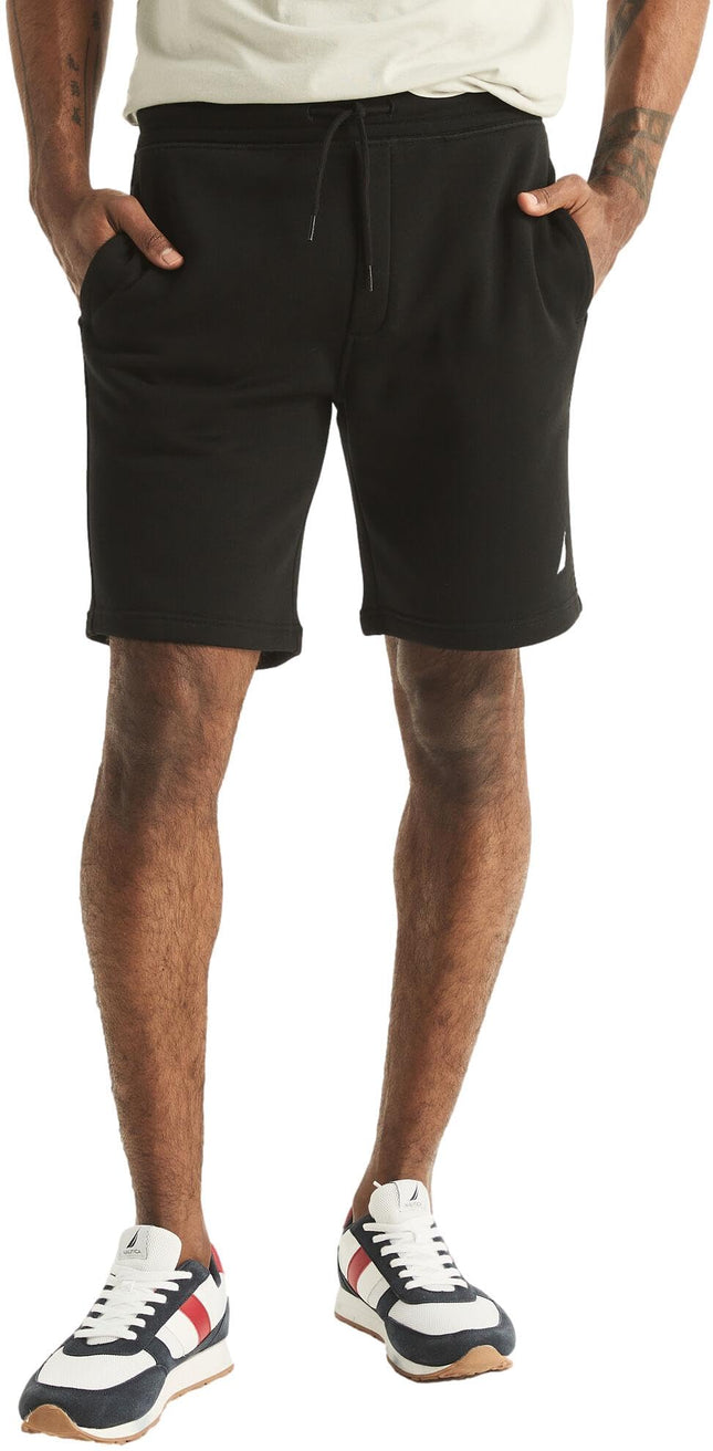 Nautica Shorts de chándal deportivos activos de forro polar de algodón suave para hombre, Negro Noche, XX-Grande