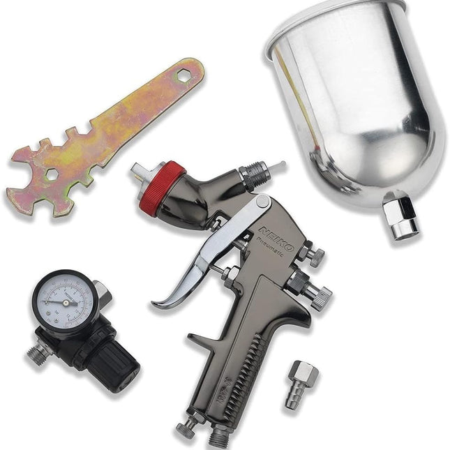 Neiko 31216A HVLP Gravity Feed Air Spray Gun | 2.0mm Nozzle Size 600cc Aluminum Cup