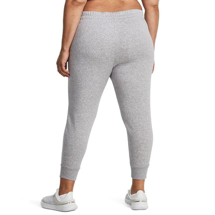Under Armour Womens Rival Fleece Joggers Mod Gray/White XXL