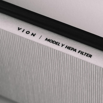 VION Model Y Front Trunk HEPA Carbon Air Filters Kit - (2x HEPA filters and 2x Carbon filters per package) - 4 packs per package with installation tools
