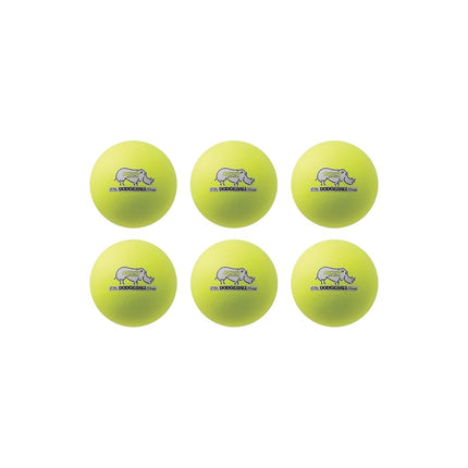 Champion Sports RXD6NYSET Rhino Skin Dodgeball, Set of 6, Neon Yellow, 6"