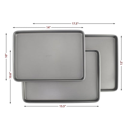 Good Cook Steel Nonstick Bakeware, 3 Piece Cookie Sheet Set