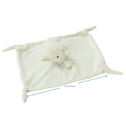 CREVENT Baby Welcome Set Storage Basket with Two Blankets+ A Security Blanket + A Taggie + A Bag with Ribbon (Ivory)