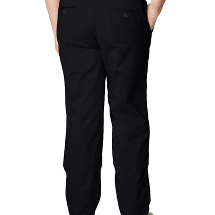 Nautica Mens Big & Tall Flat Front Khaki Twill Pant Business Casual Pants - Black -