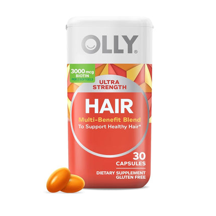 OLLY Ultra Strength Hair Softgels, Supports Hair S