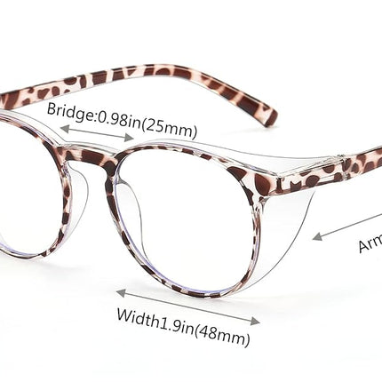 Outray Safety Glasses Anti Fog Safety Goggles Blue Light Blocking Glasses Round Frame Protective Eyewear