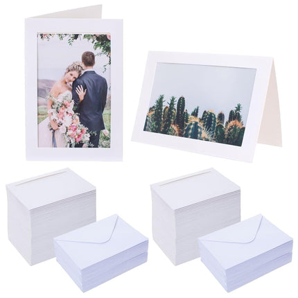 Litpoetic 200 Count Photo Frame Cards with Envelop