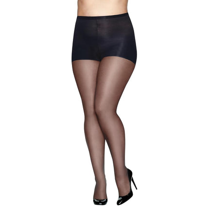 Hanes Women's Absolutely Ultra Sheer Control Top with Reinforced Toe Plus-Size, Jet, 2 Plus