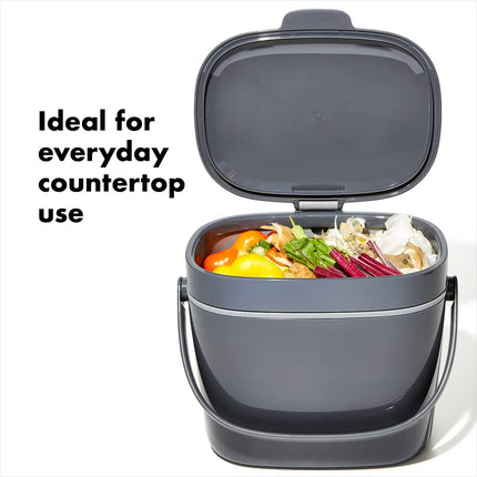 OXO Good Grips Easy Clean Compost Bin Charcoal 6.6 L