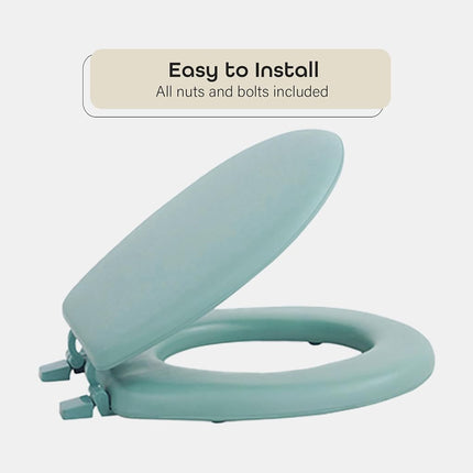 Achim Home Furnishings TOVYSTLG04 Fantasia Standard Toilet Seat, 17-Inch, Soft Light Green