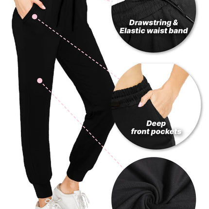 Pantalones de chándal de mujer súper suaves de ALWAYS - Pantalones informales elásticos para uso diario, yoga, ejercicio, color verde cazador, talla grande