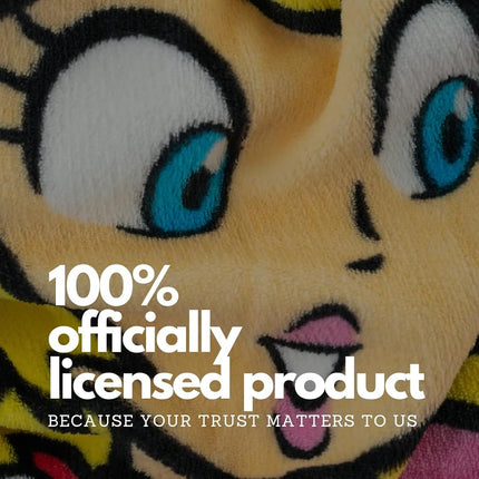 Franco Super Mario Girl Princess Peach Gaming Kids Bedding Super Soft Plush Throw Blanket, 46 in x 60 in, (Officially Licensed Product)