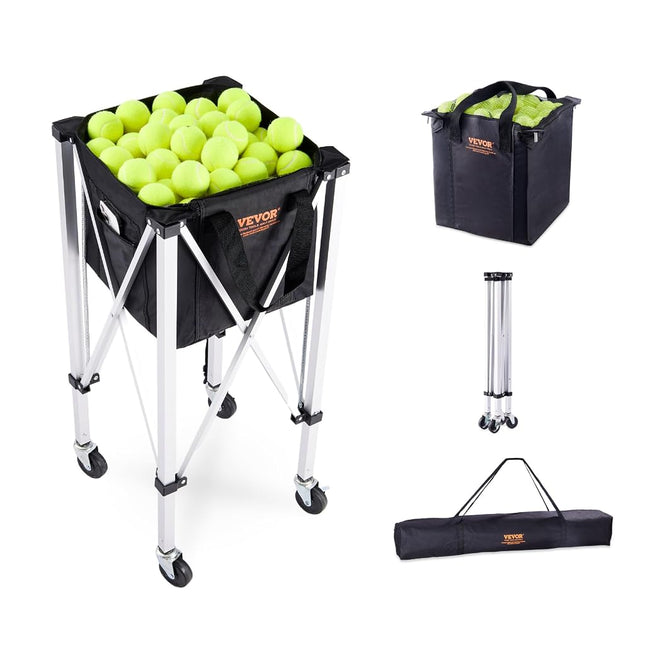 VEVOR Foldable Tennis Ball Hopper, Holds 150 Tenni