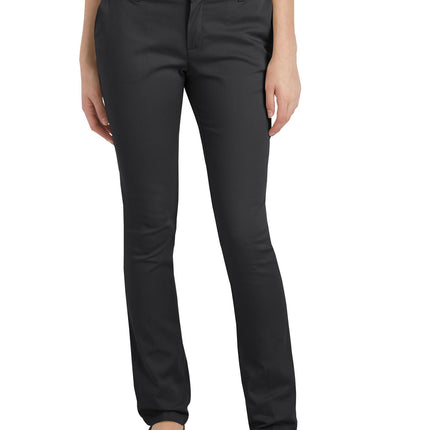 Dickies Women's Stretch Straight Leg Pant, Black, 