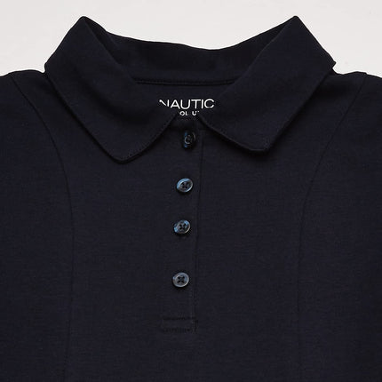 Nautica Plus Girls' Uniform Polo Dress, Navy, Large