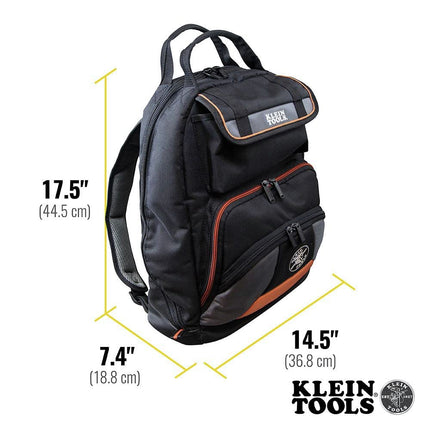 Klein Tools 55475 Tool Bag Backpack, Heavy Duty Tradesman Pro Tool Organizer/Tool Carrier with 35 Pockets for Hand Tools and Gear
