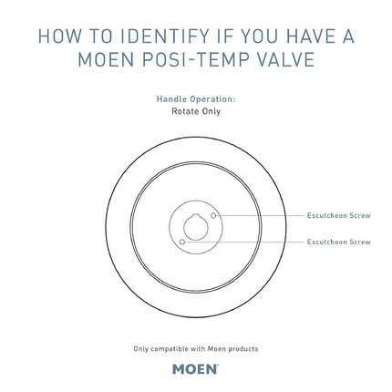 Moen T8343EP15 Commercial M-Dura Posi-Temp Tub/Shower Trim, Valve Required 1.5-gpm, Chrome, .5
