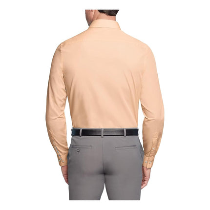 Van Heusen Men's Poplin Regular Fit Solid Point Collar Dress Shirt, Scallop, 15.5" Neck 32"-33" Sleeve
