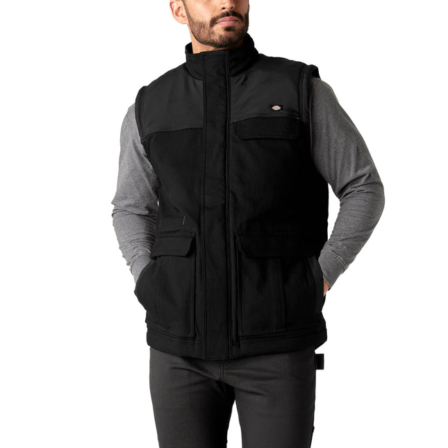 FLEX Duck Canvas Insulated Vest, BLACK, 2X