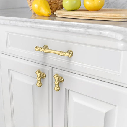 Asidrama 10 Pack 3 Inch(76mm) Brushed Gold Kitchen Cabinet Handles, Cabinet Pulls Kitchen Cabinet Hardware for Cupboard Drawer Pulls
