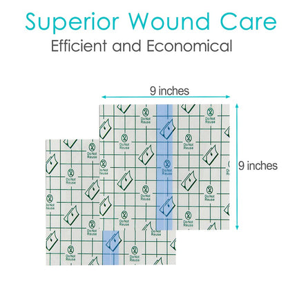 Hola Health Shower Protector [Pack of 25], 9" x 9" Dialysis Catheter Shower Cover Shower Shields PD PICC Line Water Barrier, Waterproof Wound Bandage Protector Disposable Transparent