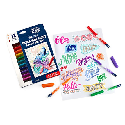 Crayola Ultra Fine Point Markers, Art Markers, Gifts for Teens, 12 ct